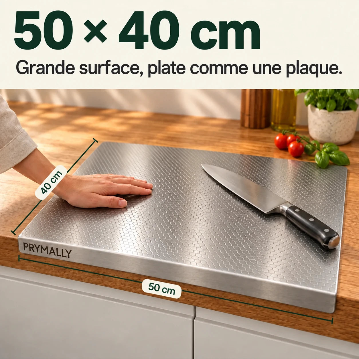 Surface de travail de 50 × 40 cm